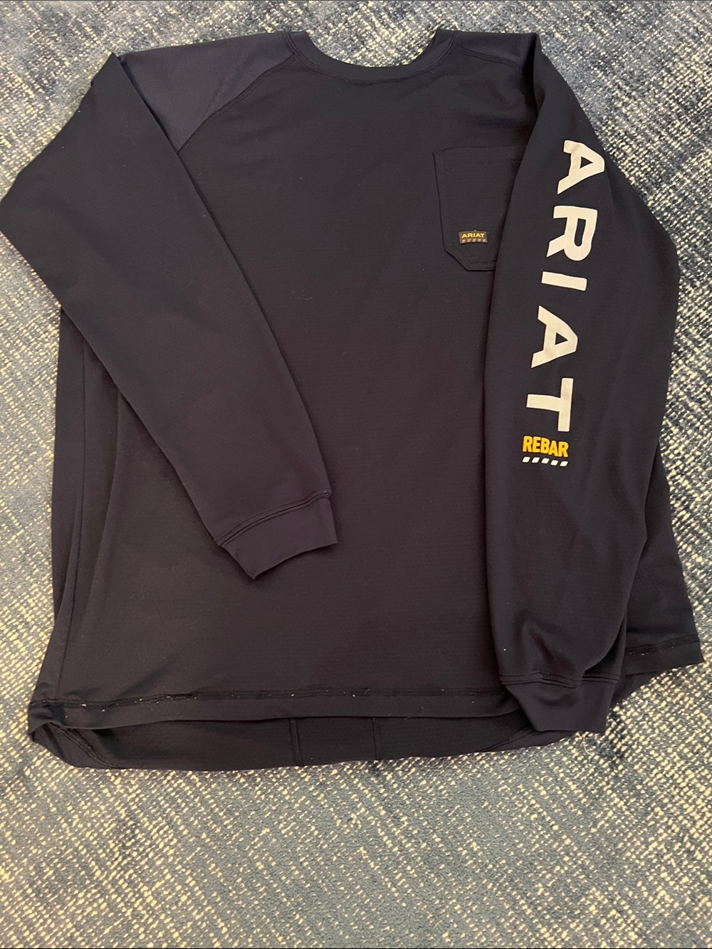 Ariat Navy Long-Sleeve Rebar Logo Tee
